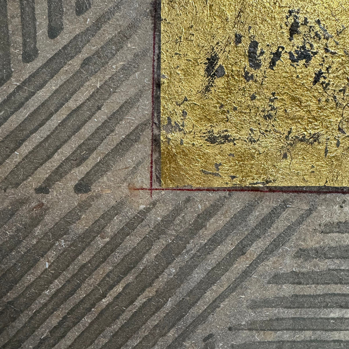 "Abstract Hand Crafted Paper Work" Signed