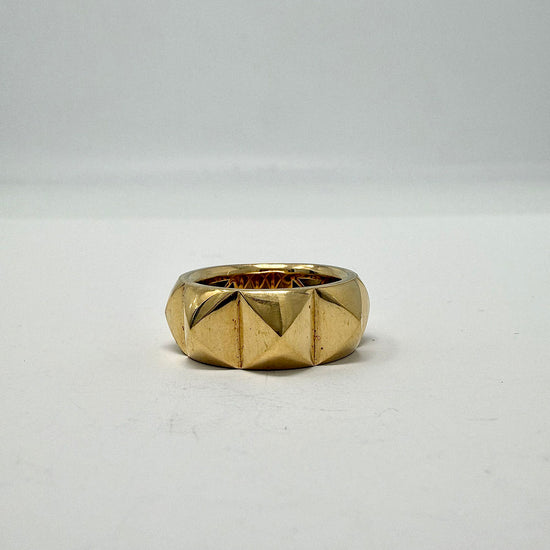David Yurman 18K Gold Pyramid Ring