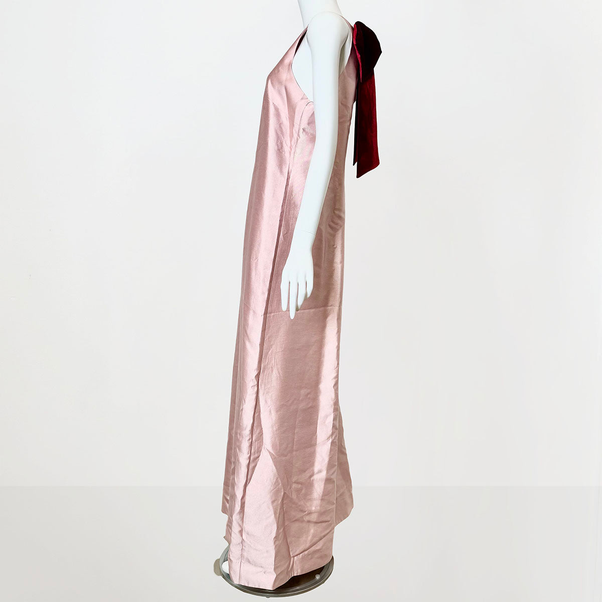 Tuckernuck Maxi Dress with Red Velvet Bow Adornment