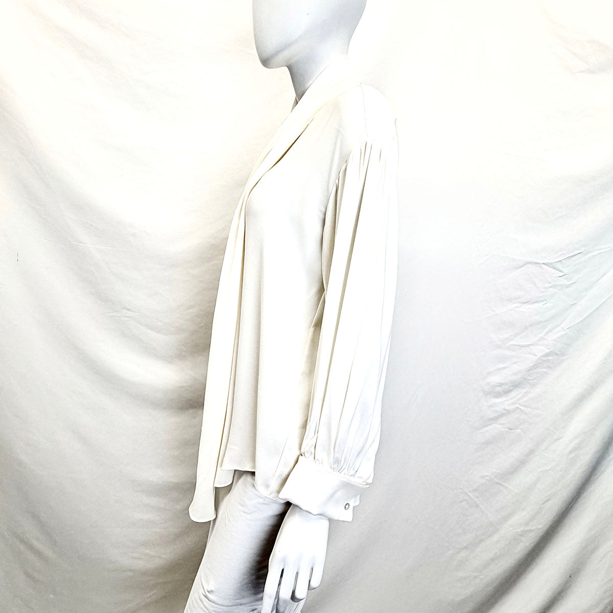 The Row Long Sleeve Silk Blouse