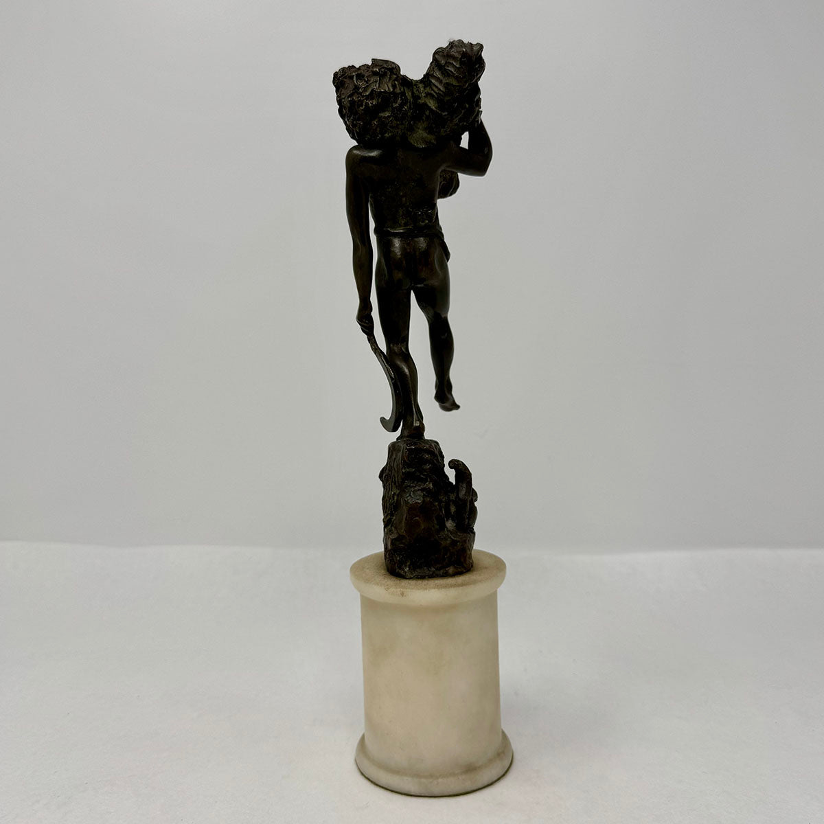 "Harvesting Grain" Neoclassical Bronze Sculpture Signed