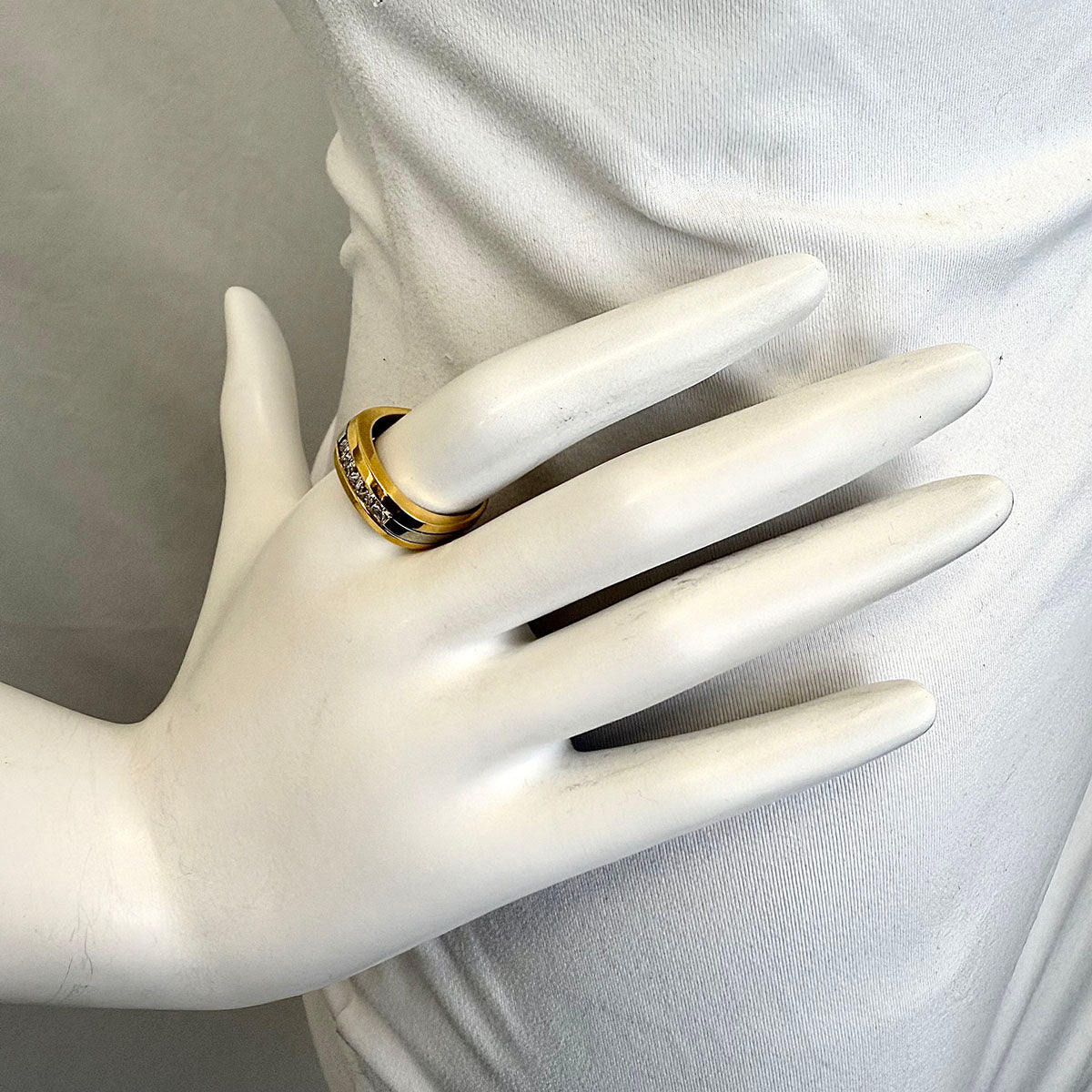 Jean Francois Albert 18K Gold Men's Ring with 5 Diamonds