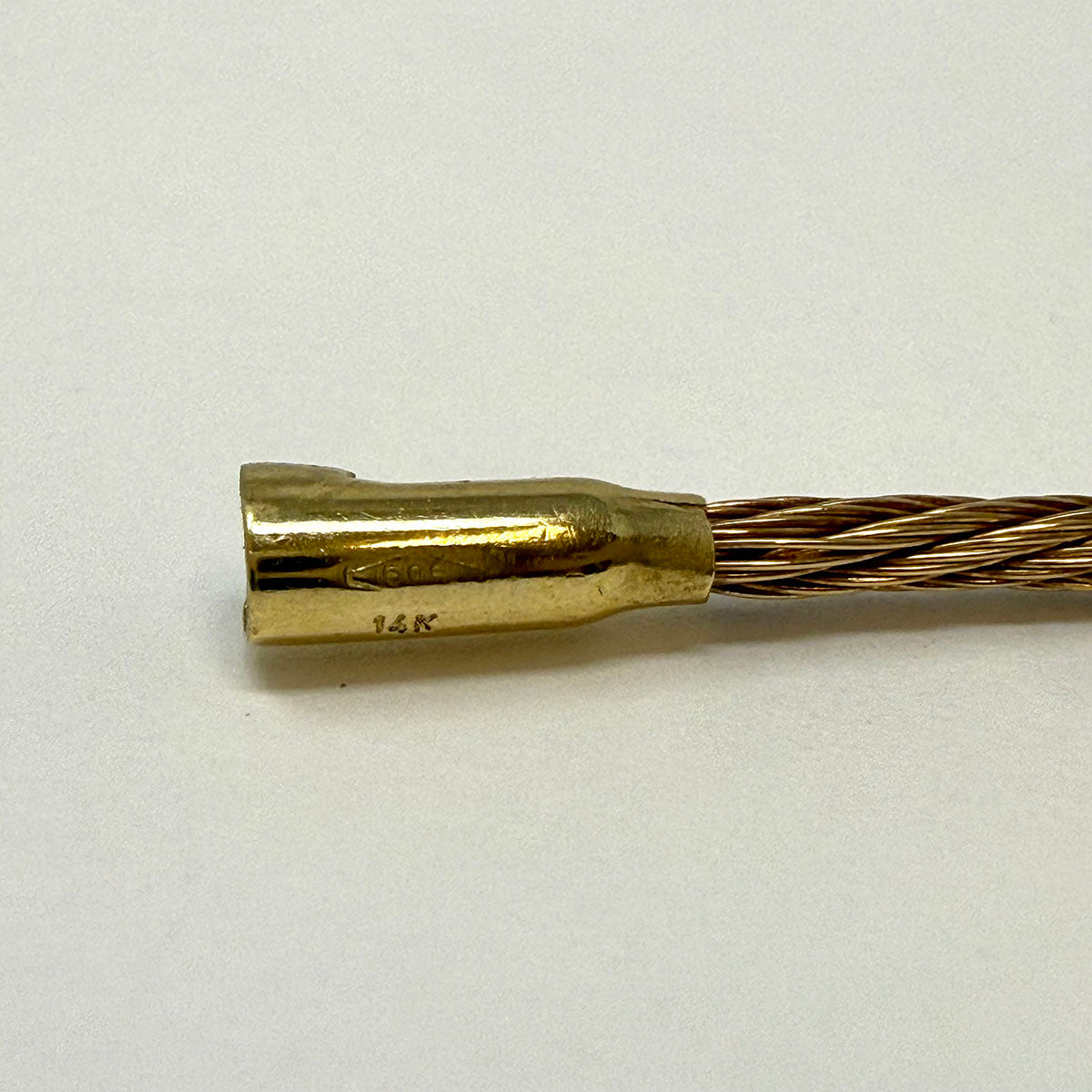 14K Yellow Gold Cable Wire Collar Necklace