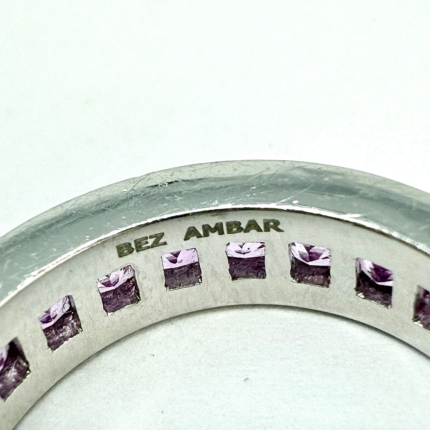 Bez Ambar Diamond and Pink Sapphire Eternity Ring