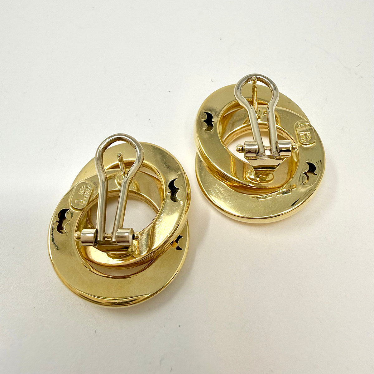 14K Gold Entwined Circle Earrings