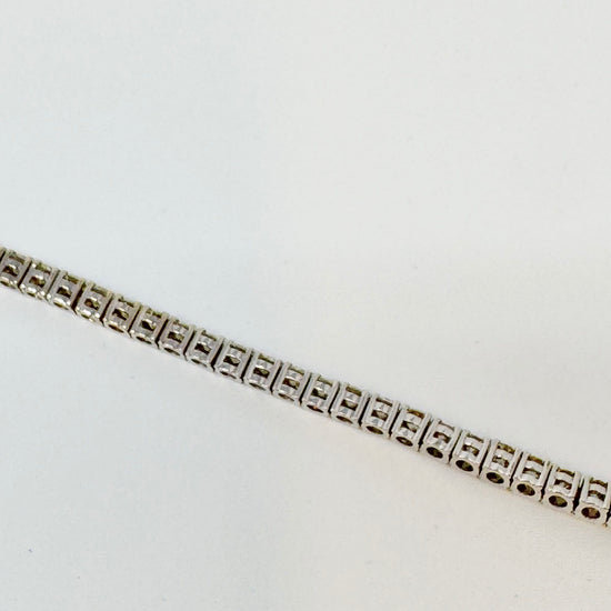 18K White Gold 7.28ct Diamond Tennis Necklace