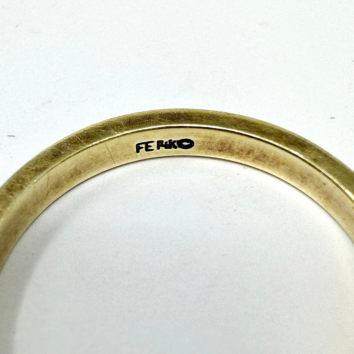 14K Gold Band with Enamel