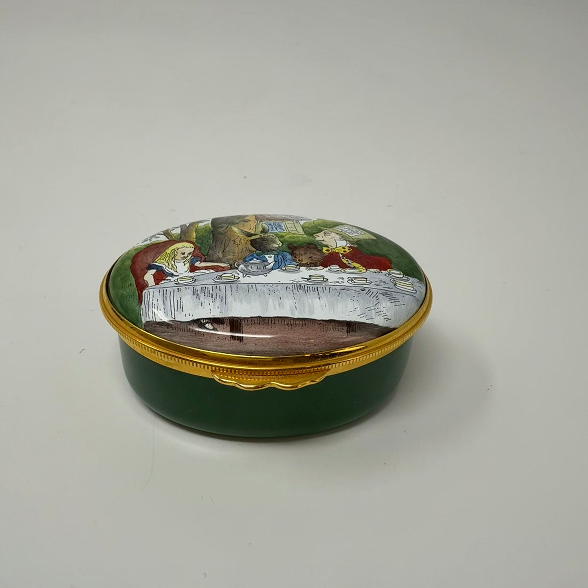 Trinket Box "Alice in Wonderland" Worcestershire Handpainted