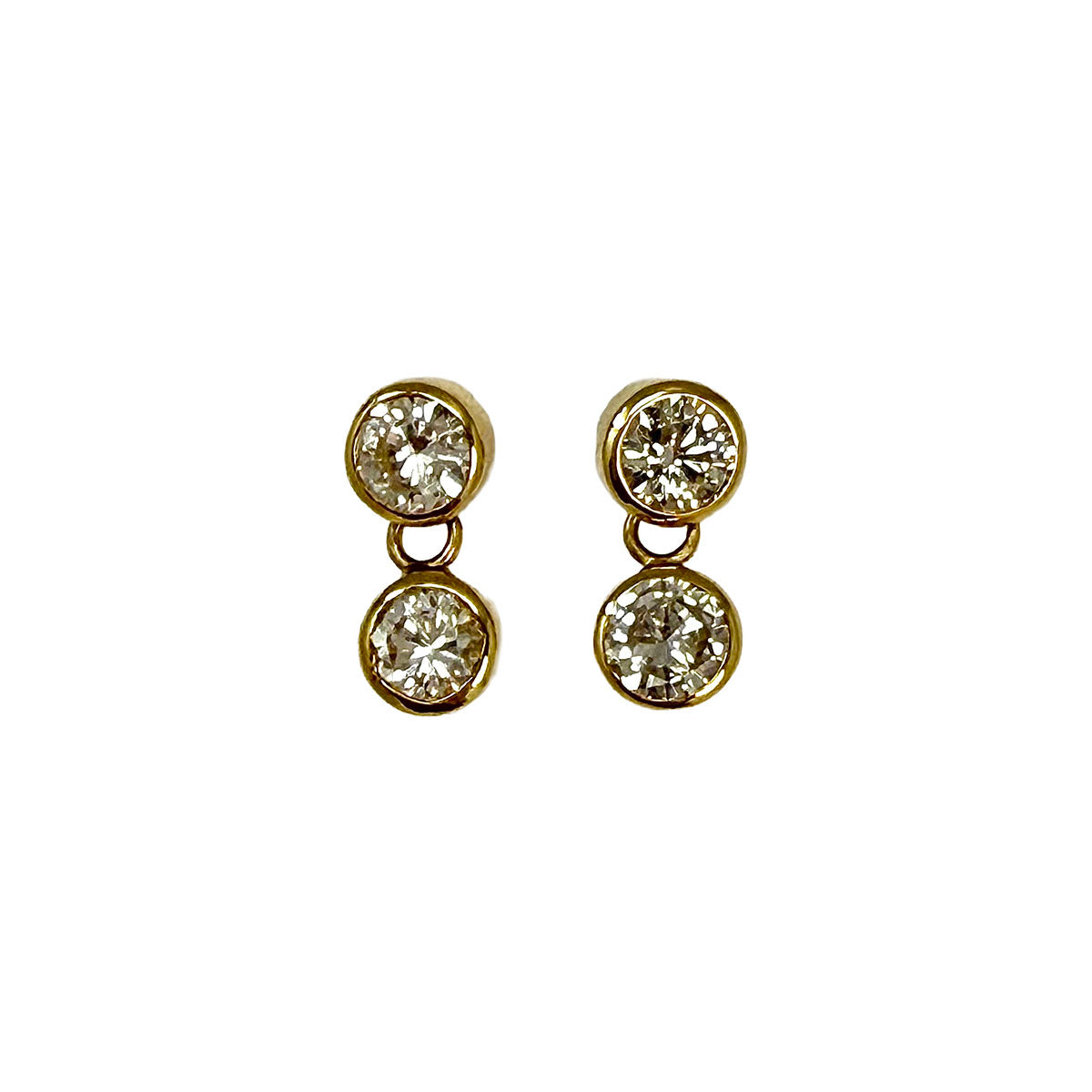 18K Gold Diamond Earrings
