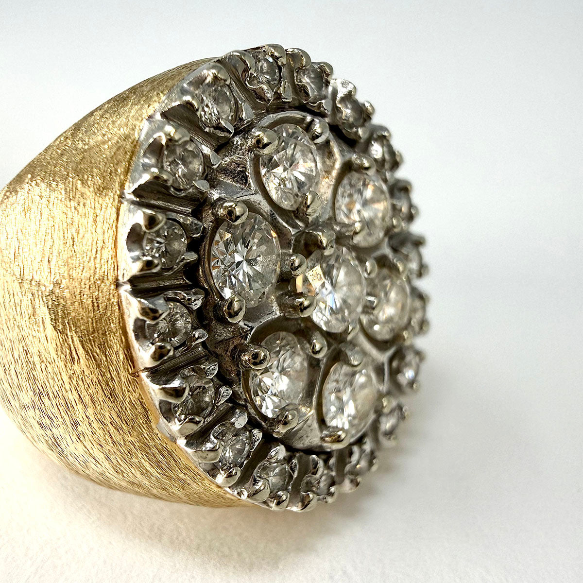 14K Gold Diamond Signet Ring