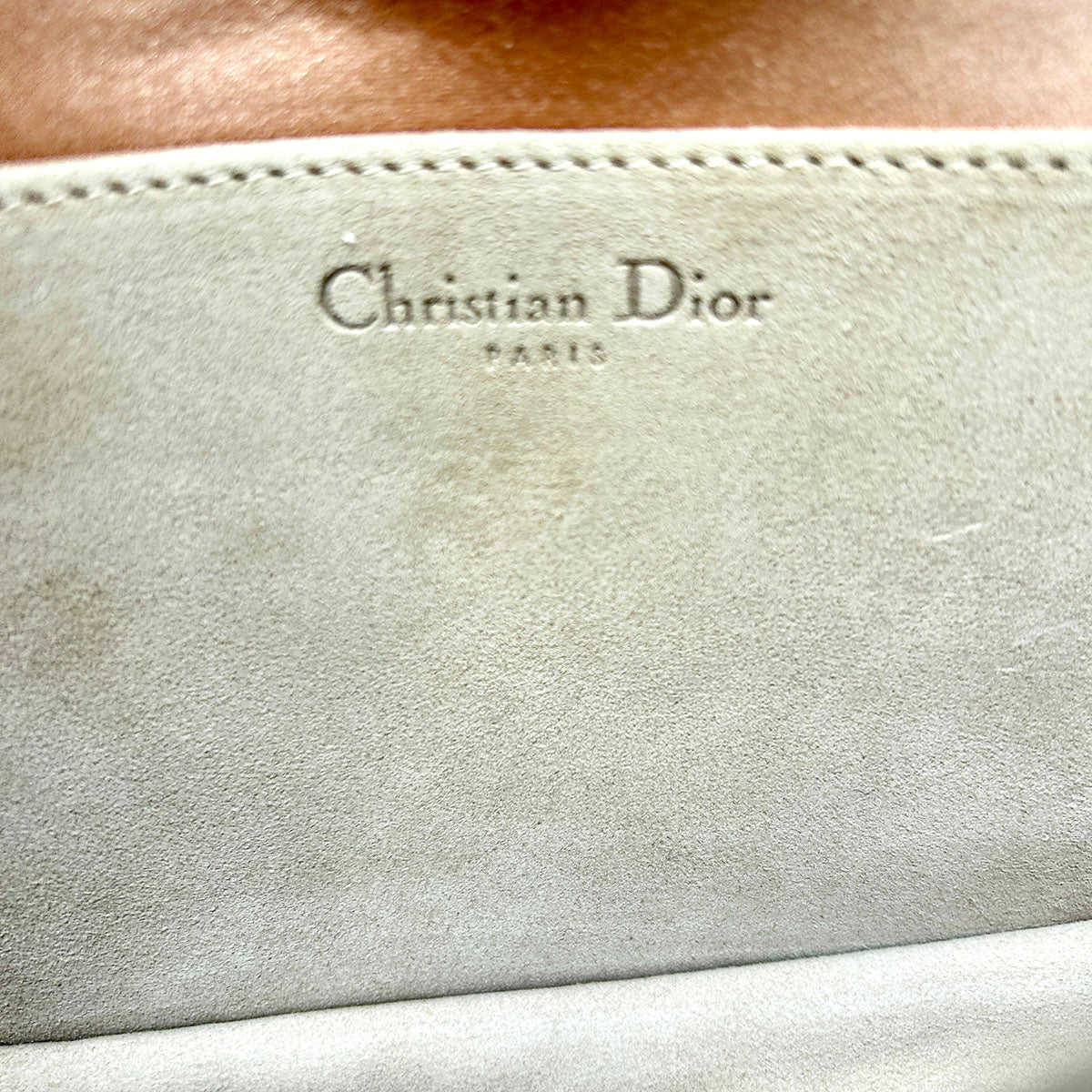 Christian Dior Satin Cannage Wallet on Chain