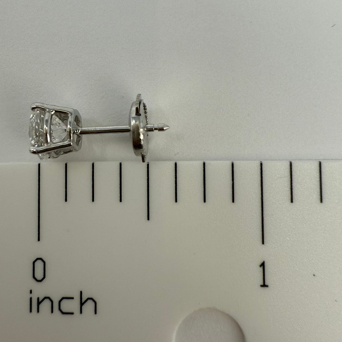 14K White Gold Lab Grown 2.01ct Diamond Stud Earrings