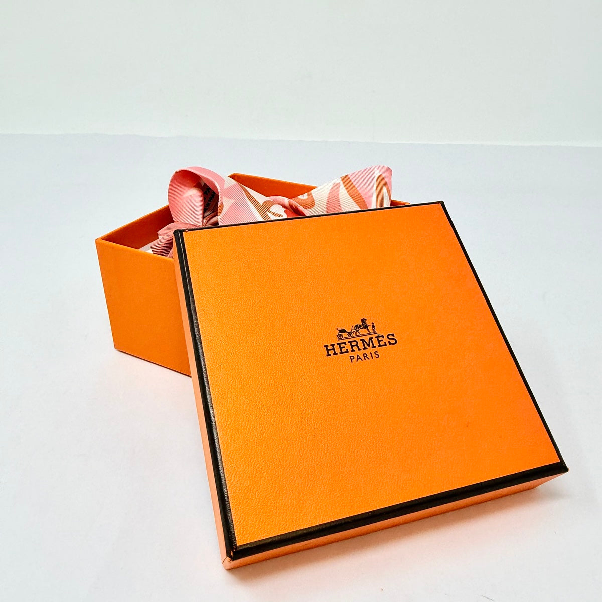 Hermes Silk Scrunchie with Twilly Attachment