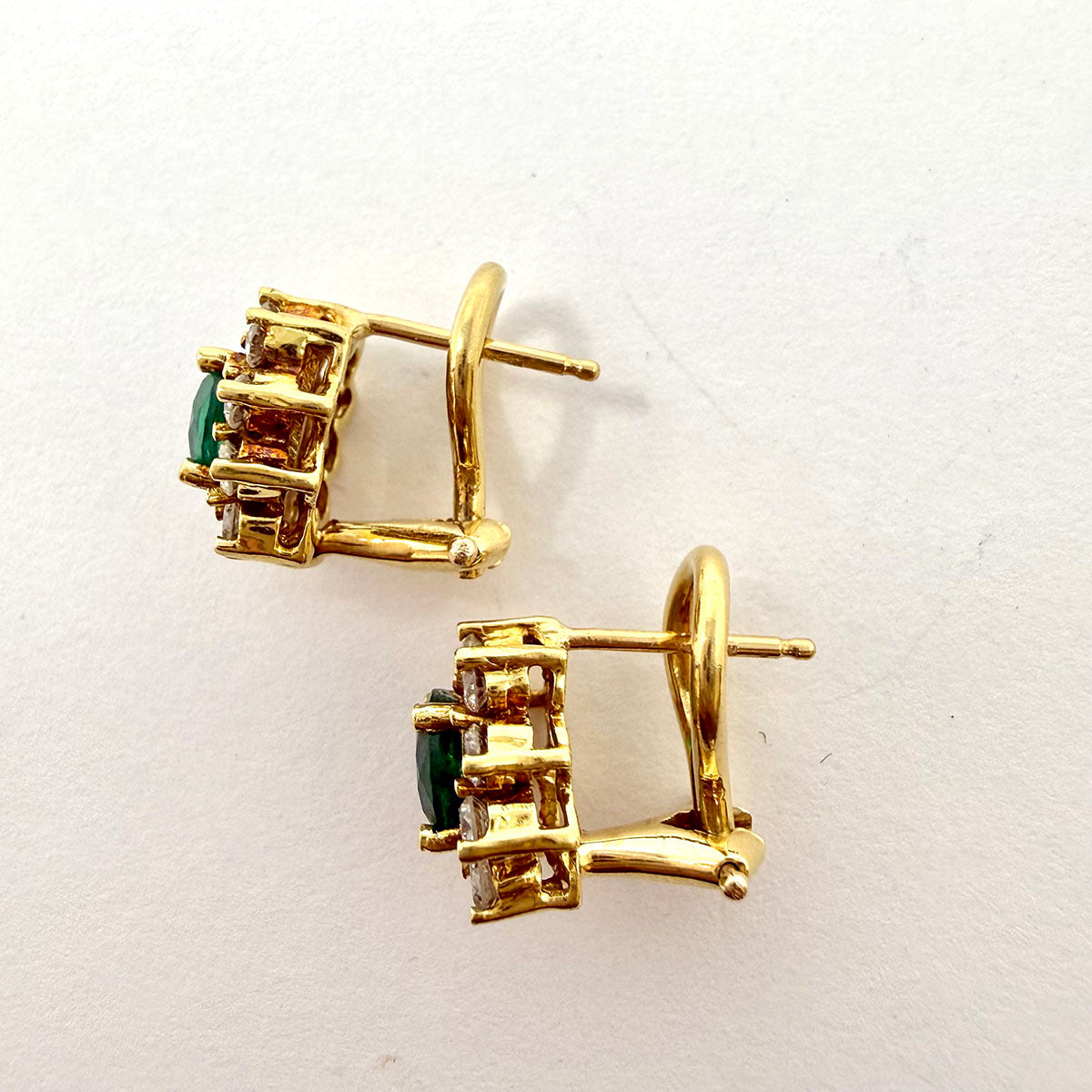 Emerald and Diamond Earrings
