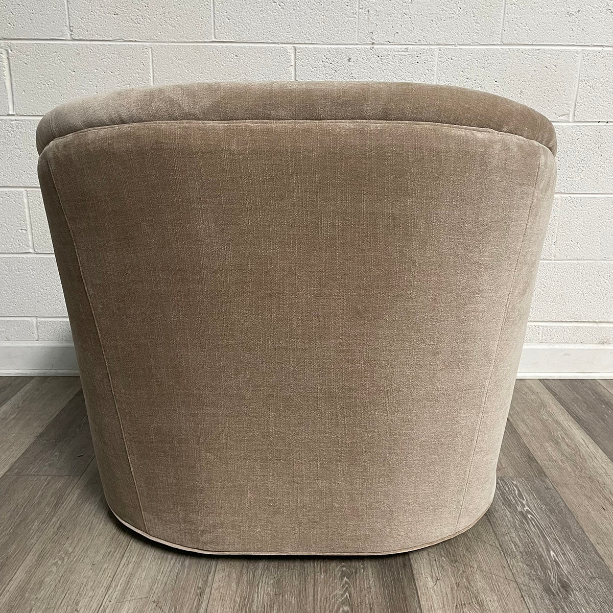 Upholstered Barrel-back Swivel Chair