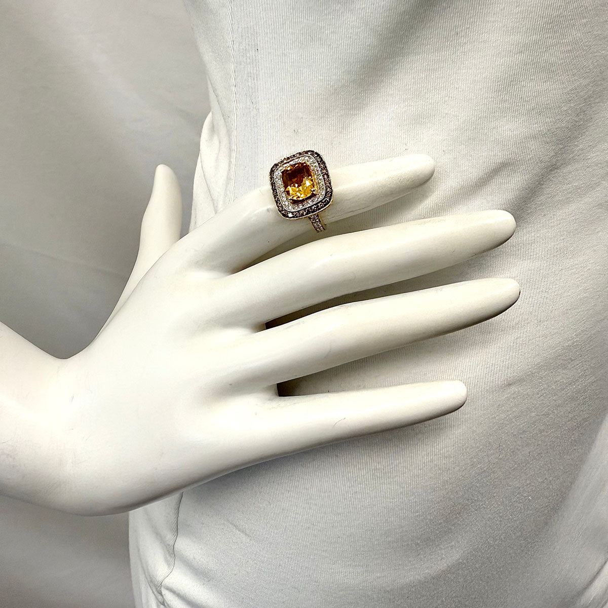 Le Vian 14K Gold Citrine and Diamond Ring