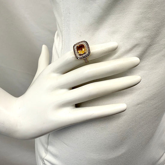 Le Vian 14K Gold Citrine and Diamond Ring