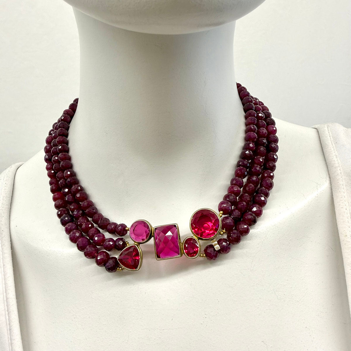 Multi-Strand Semi-Precious Necklace