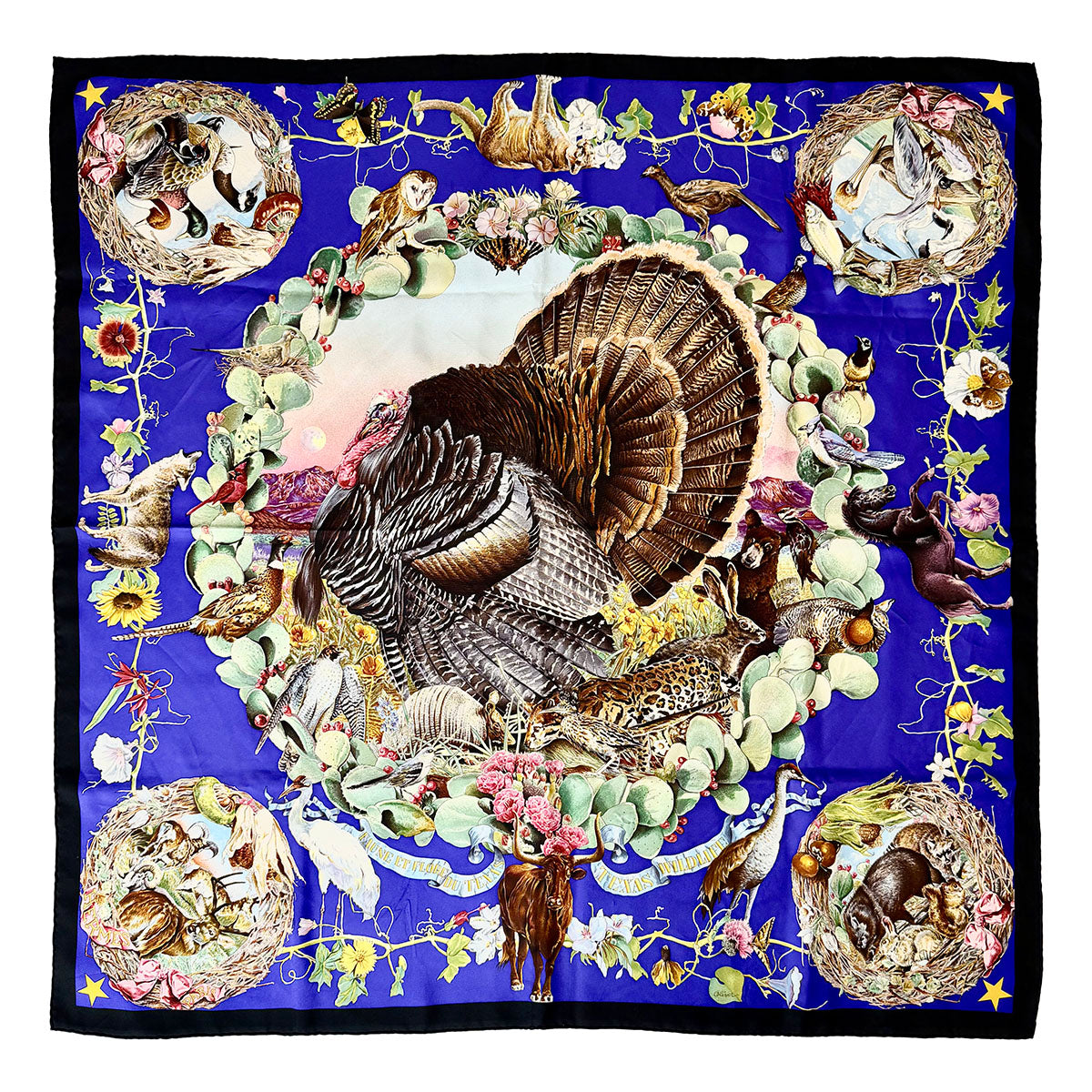 Hermes " Faune Et Flore Du Texas" Scarf