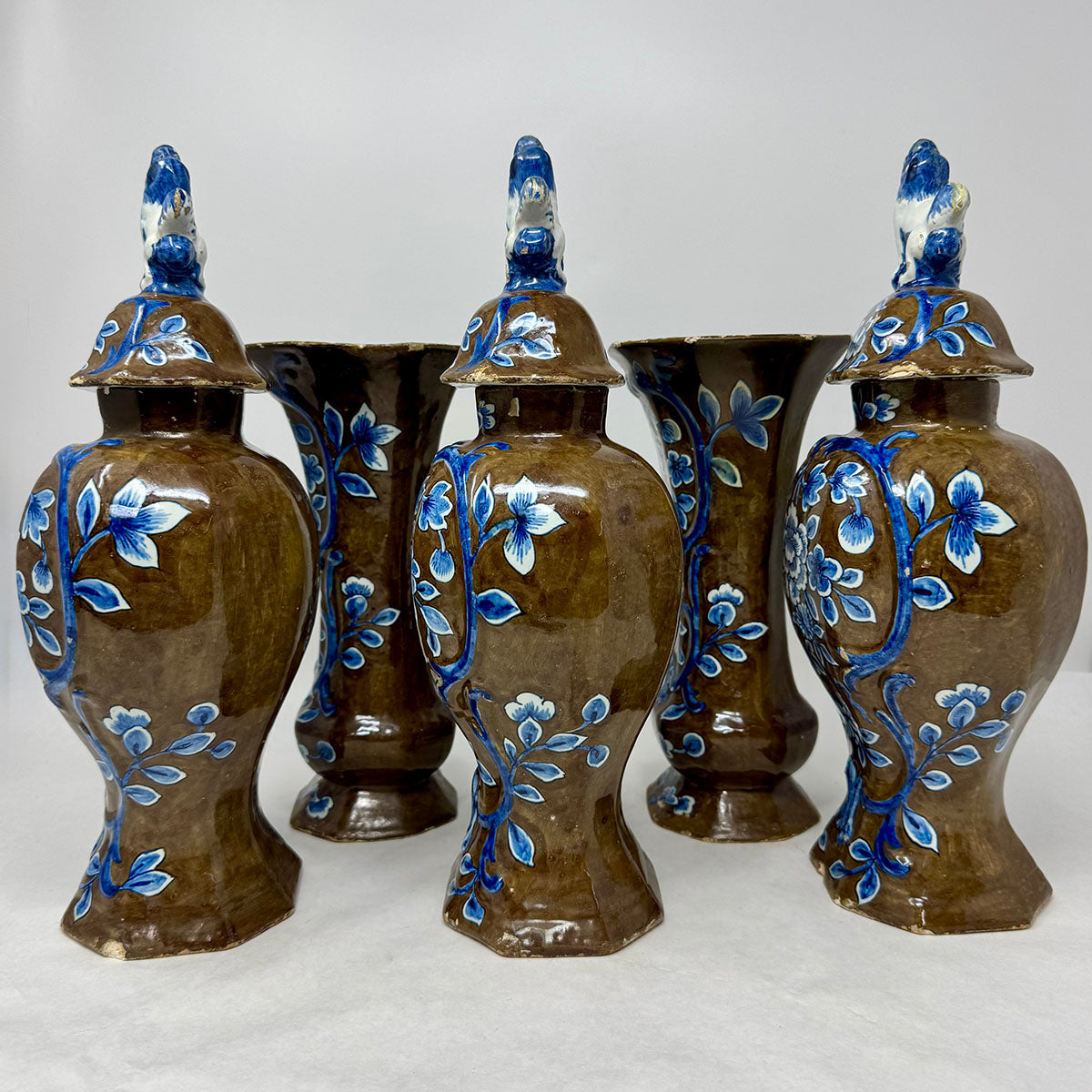 Garniture of Antique Vessels