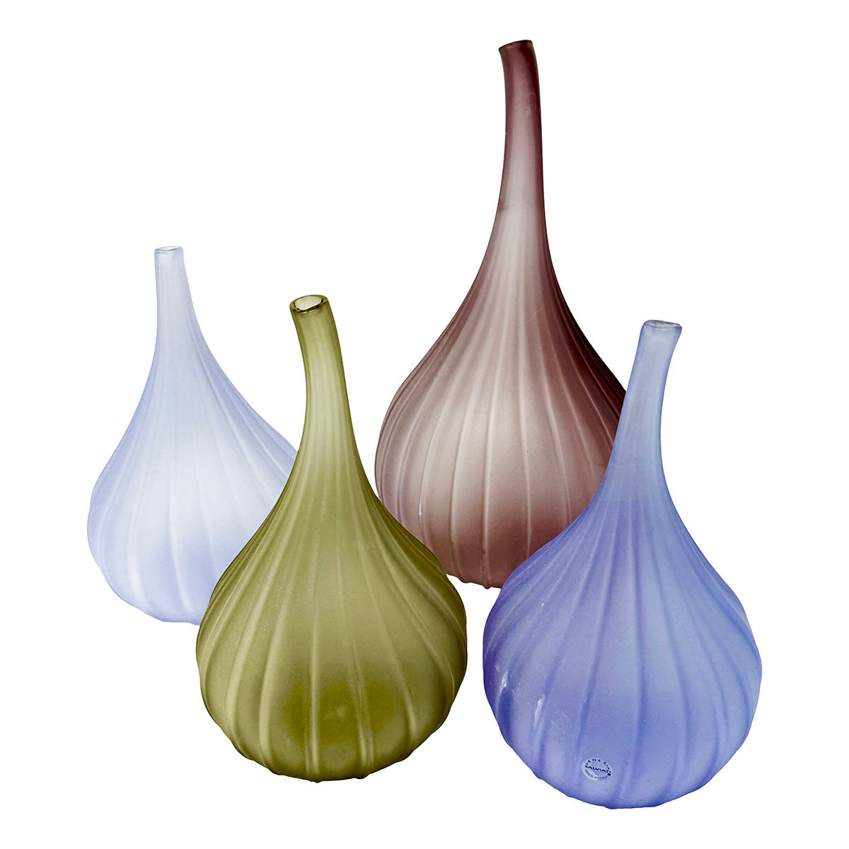 Set of 4 Venetian Matte Glass Vessels
