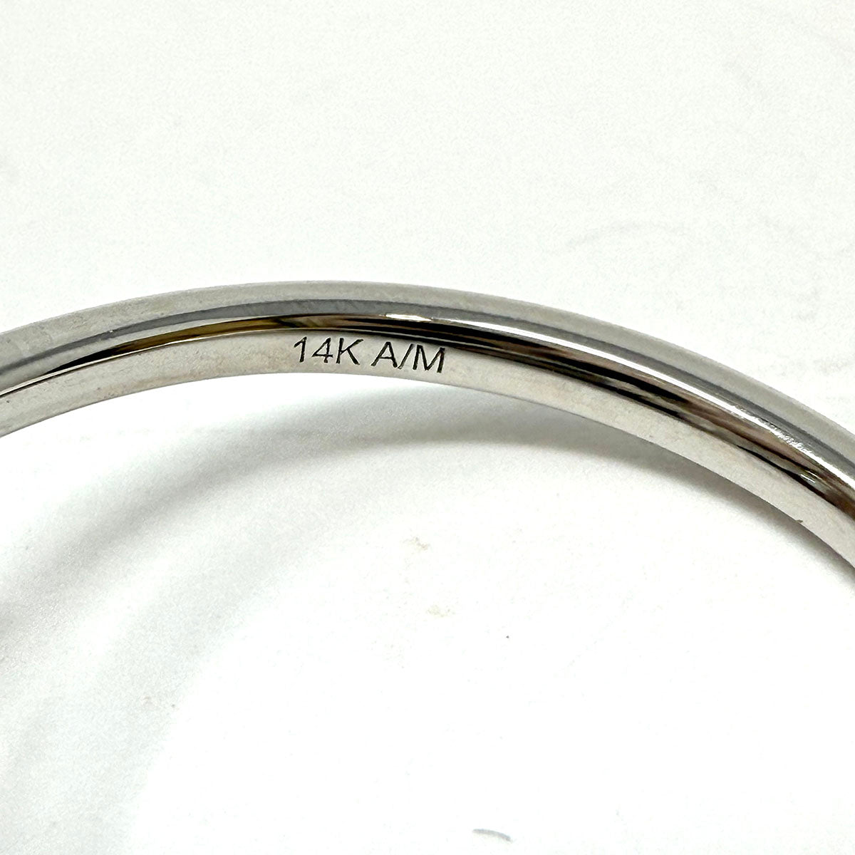 14K White Gold Ring with Lab Grown Diamond
