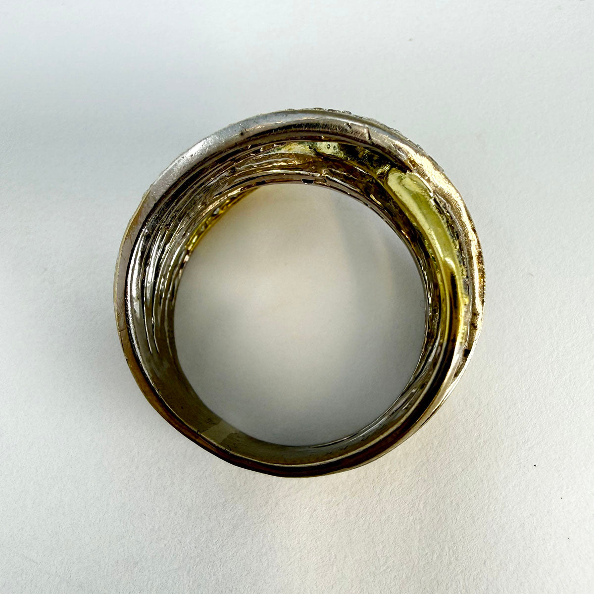 Simon G 18K Gold Diamond Crossover Ring