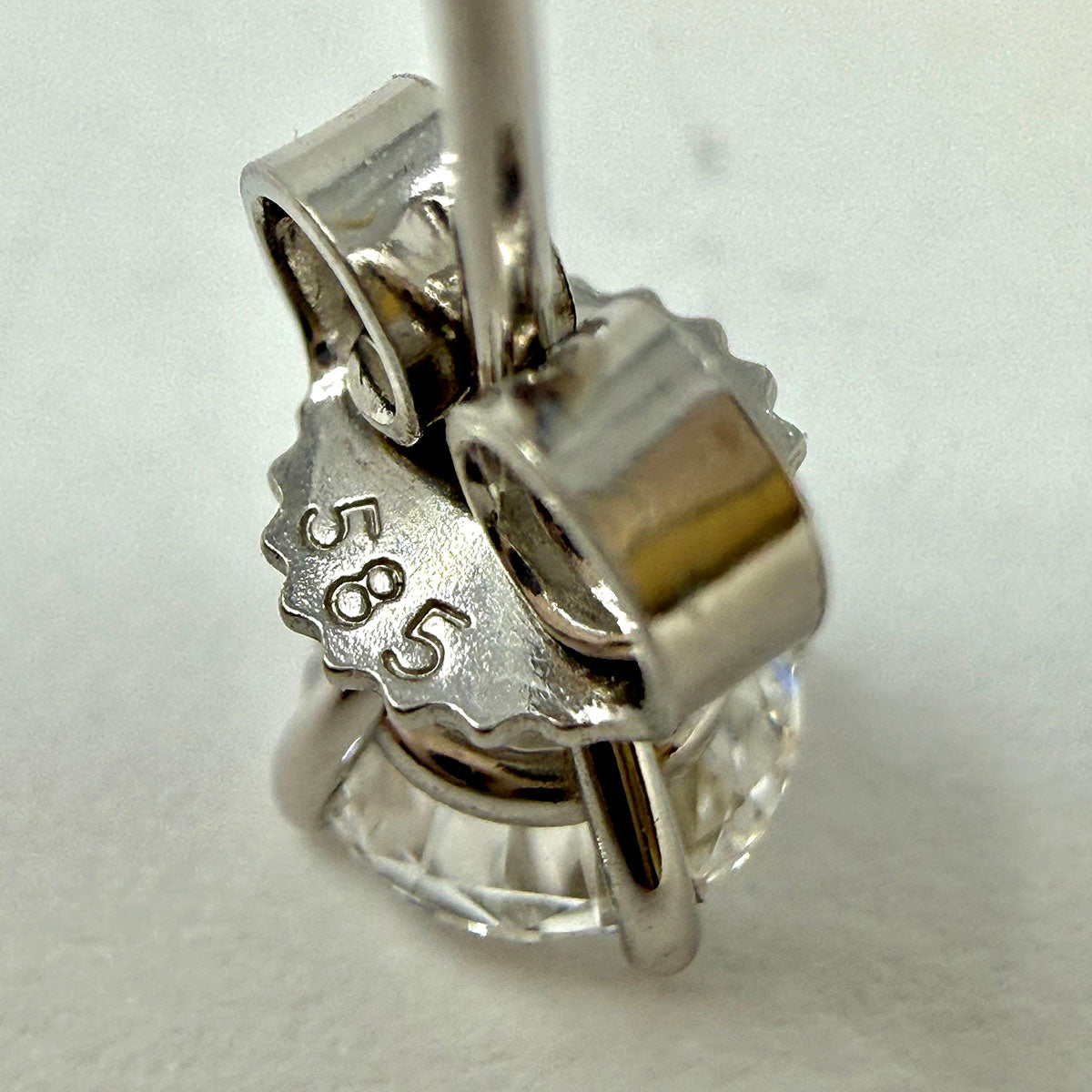 14K White Lab Grown Diamond Stud Earrings