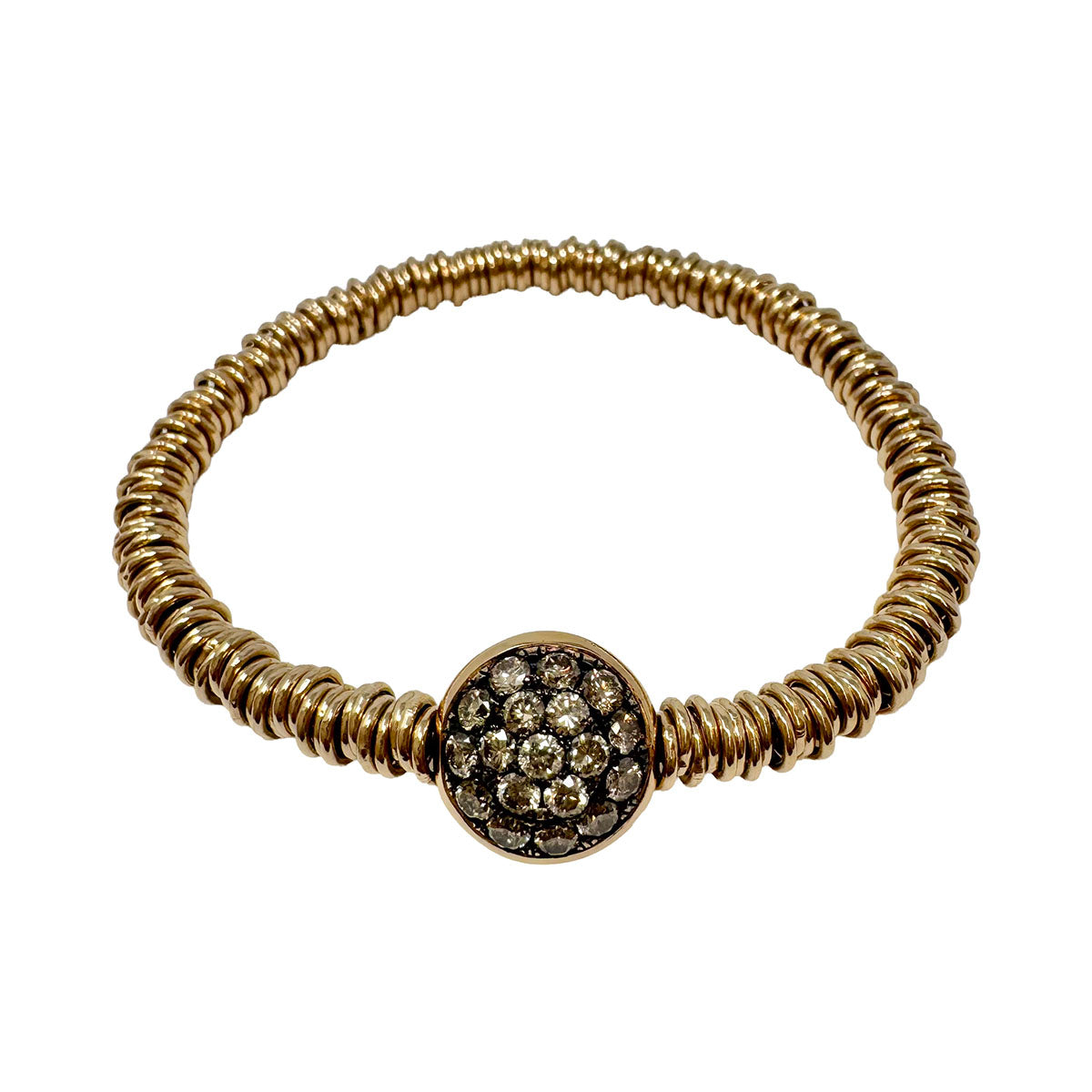 Damaso Martinez 18K Rose Ball Bracelet with 18 Diamond Station