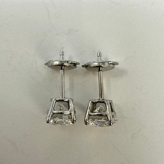 14K White Gold Lab Grown 2.09ct Diamond Stud Earrings