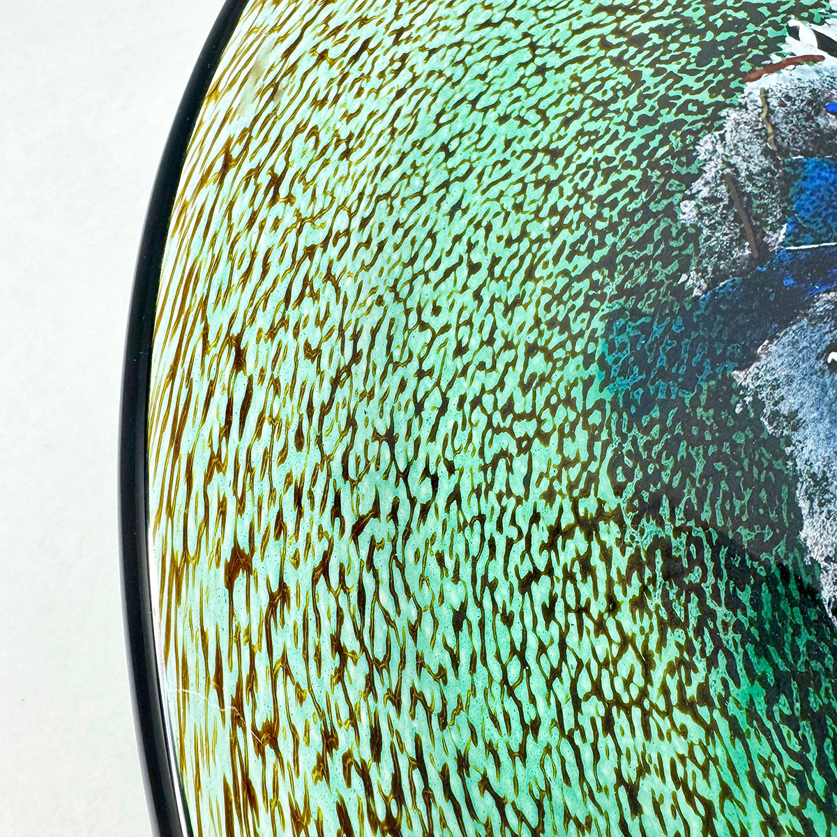 Art Glass Hand Blown disk/platter signed