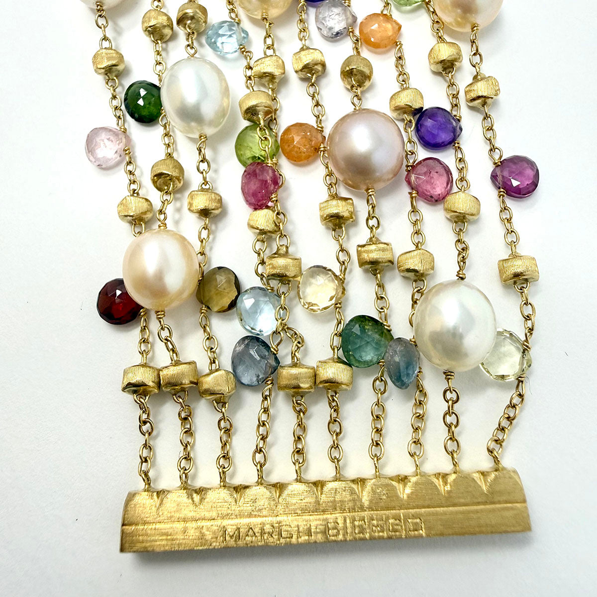 Marco Bicego 18K Gold Multistone Paradise 10 Row Bracelet
