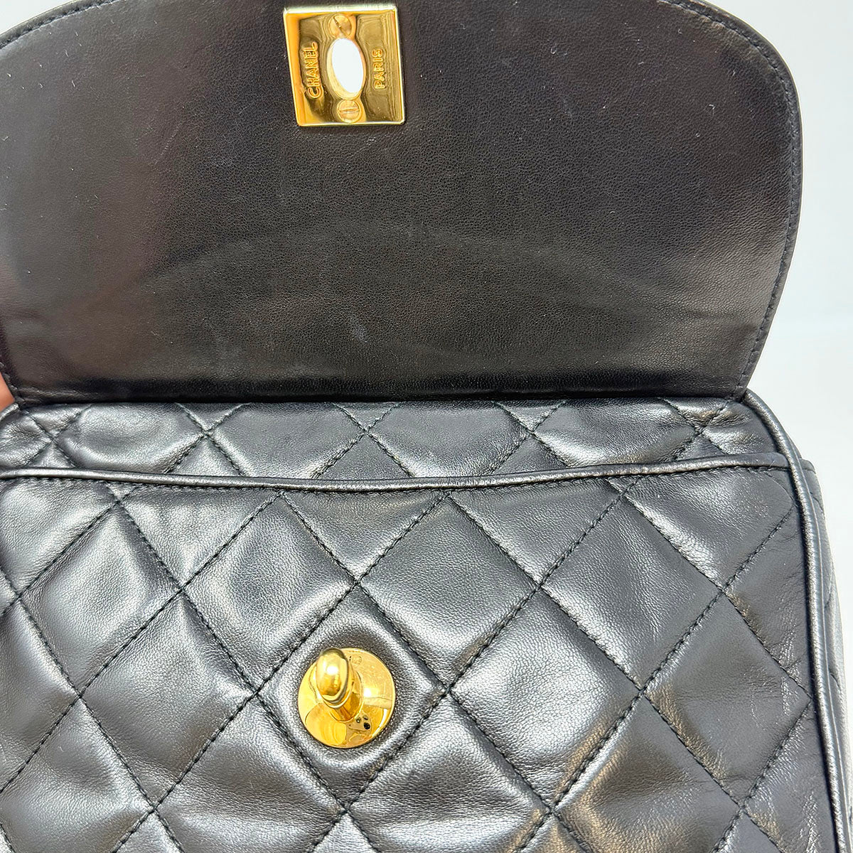 Chanel Vintage Diamond Quilted Flap Camera Bag
