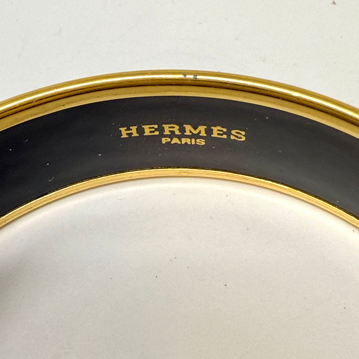 Hermes Wide Enamel Bangle Bracelet