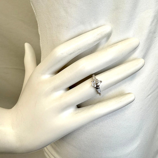 Platinum Ring with 1.06ct Pear Shaped Diamond