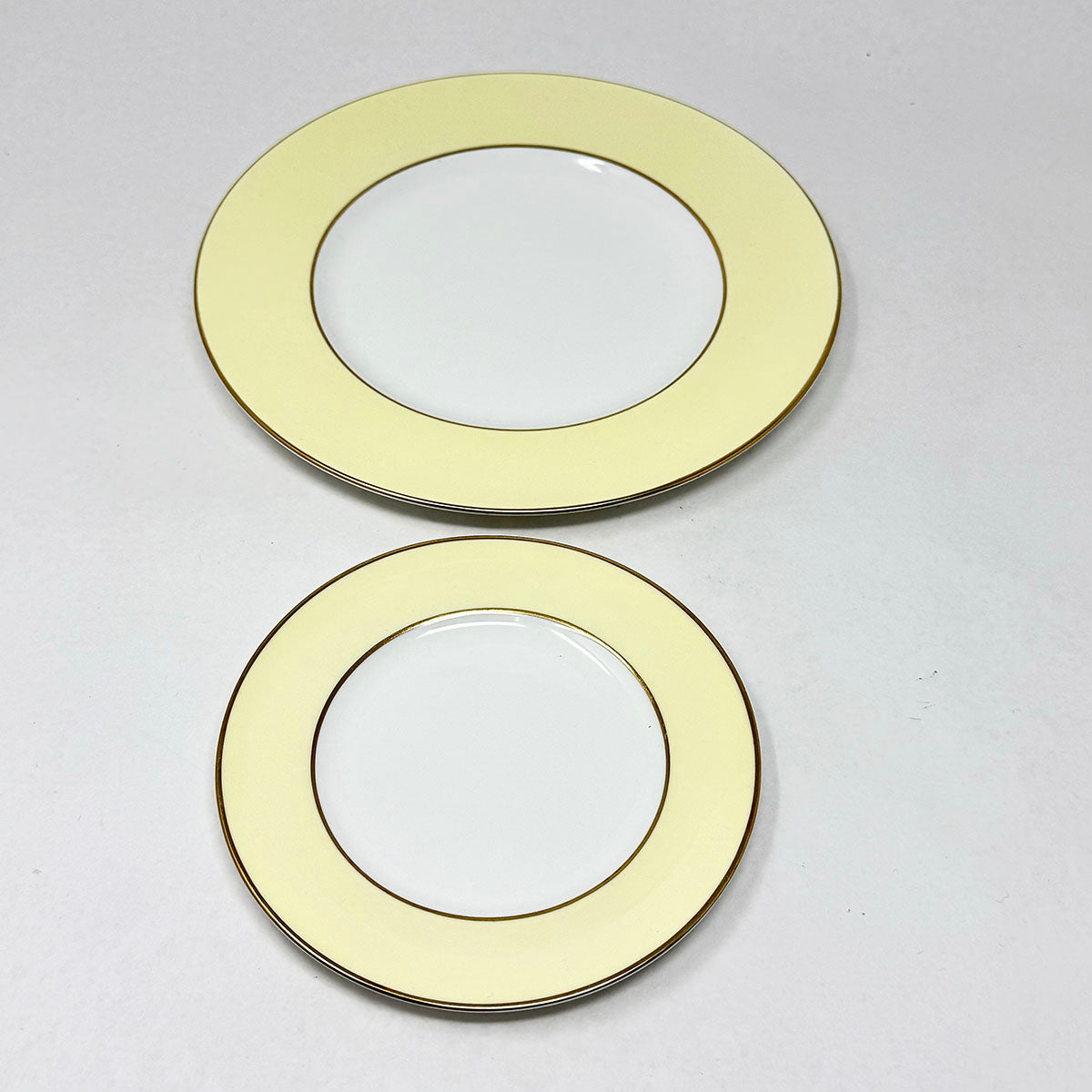 69 Pcs: 10 6 Pc Place Settings Asprey Yellow China w/8 xtra dshs and a Srvg Pltr