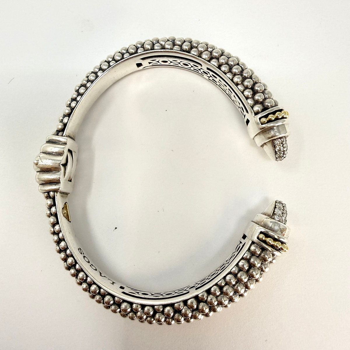 Lagos Caviar Diamond Cuff  Bracelet