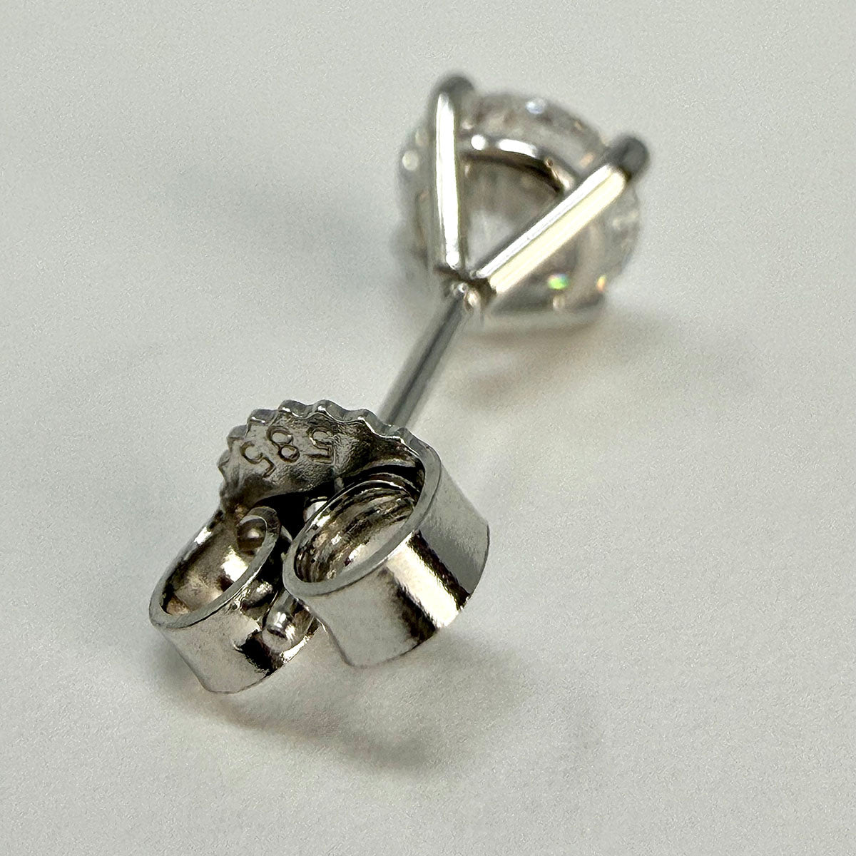 14K White Lab Grown Diamond Stud Earrings