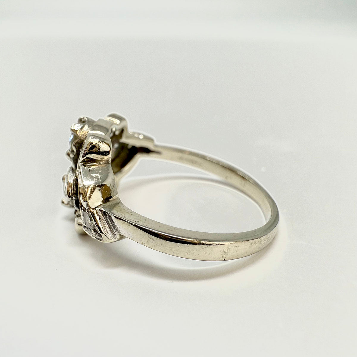 Vintage 14K White Gold with Diamonds