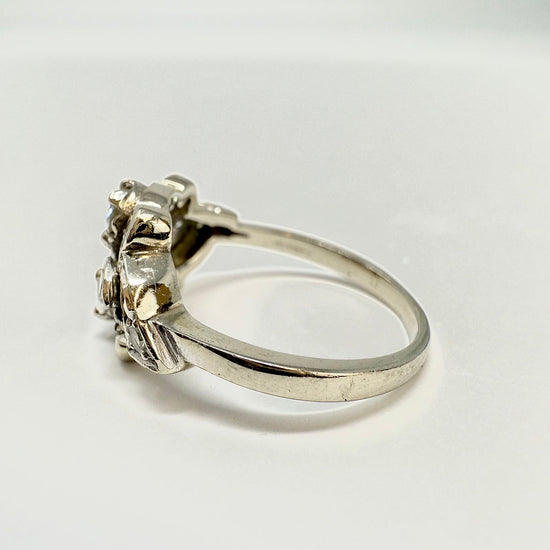 Vintage 14K White Gold with Diamonds