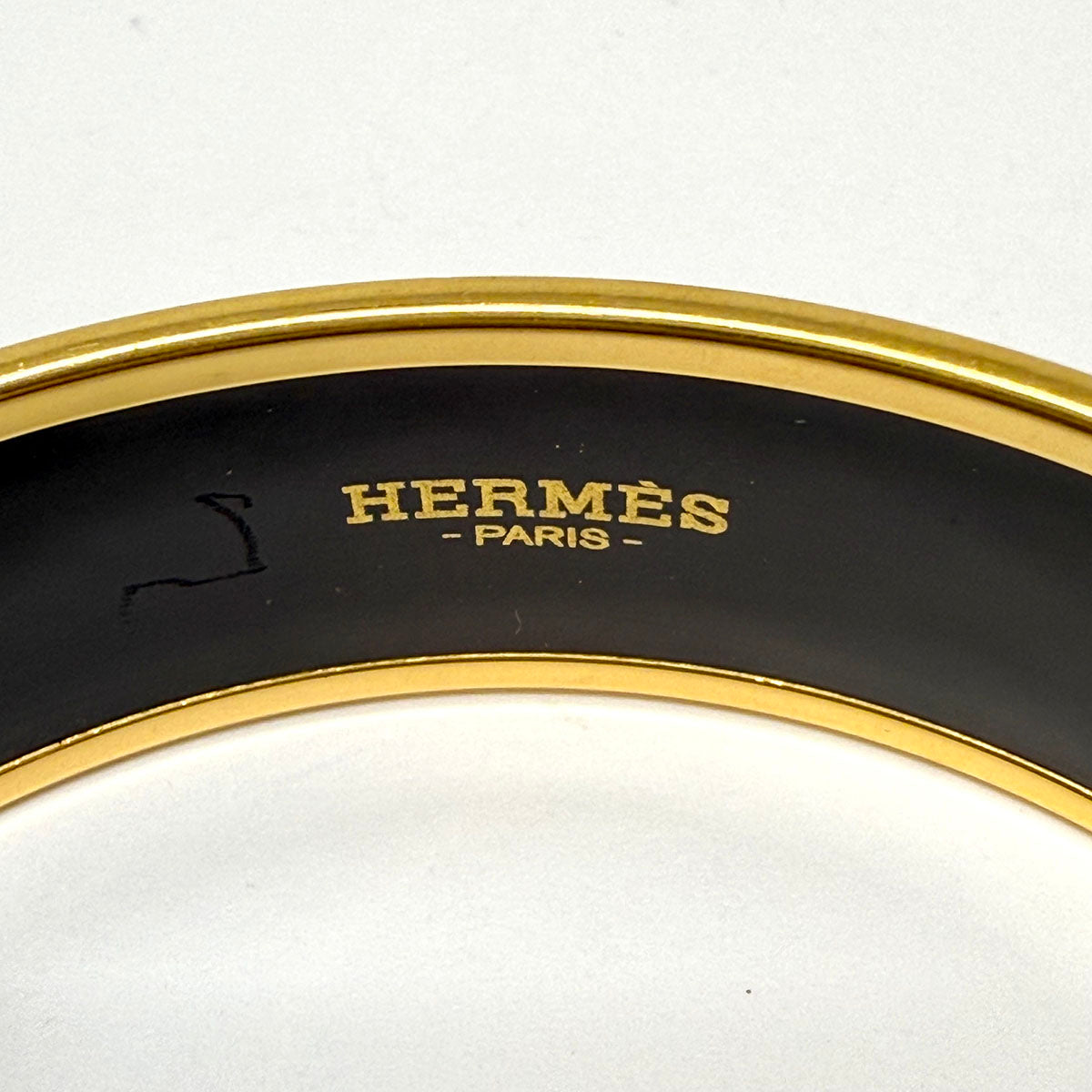 Hermes Wide Enamel Bangle Bracelet