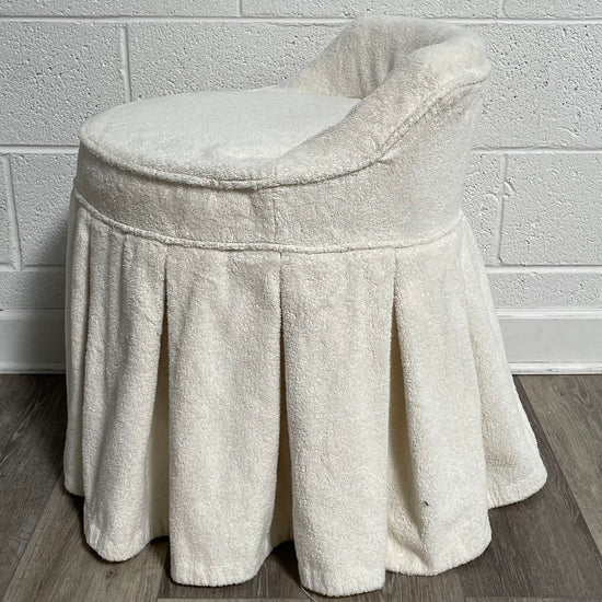 Vanity Chair with Terry Cloth Slipcover