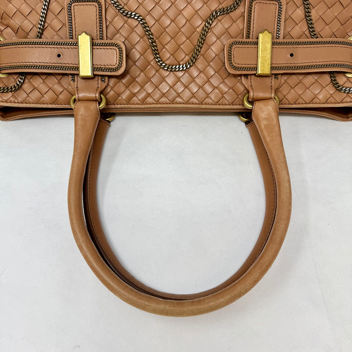 Bottega Veneta Intrecciato Tote with Chain Detail