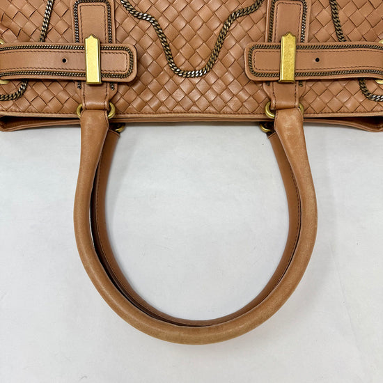 Bottega Veneta Intrecciato Tote with Chain Detail