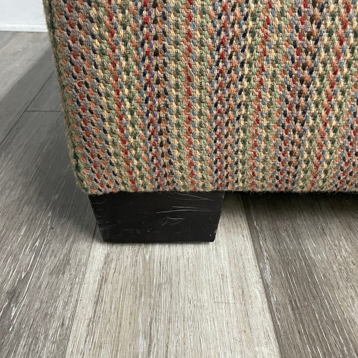 Multi-Color Woven Square Ottoman