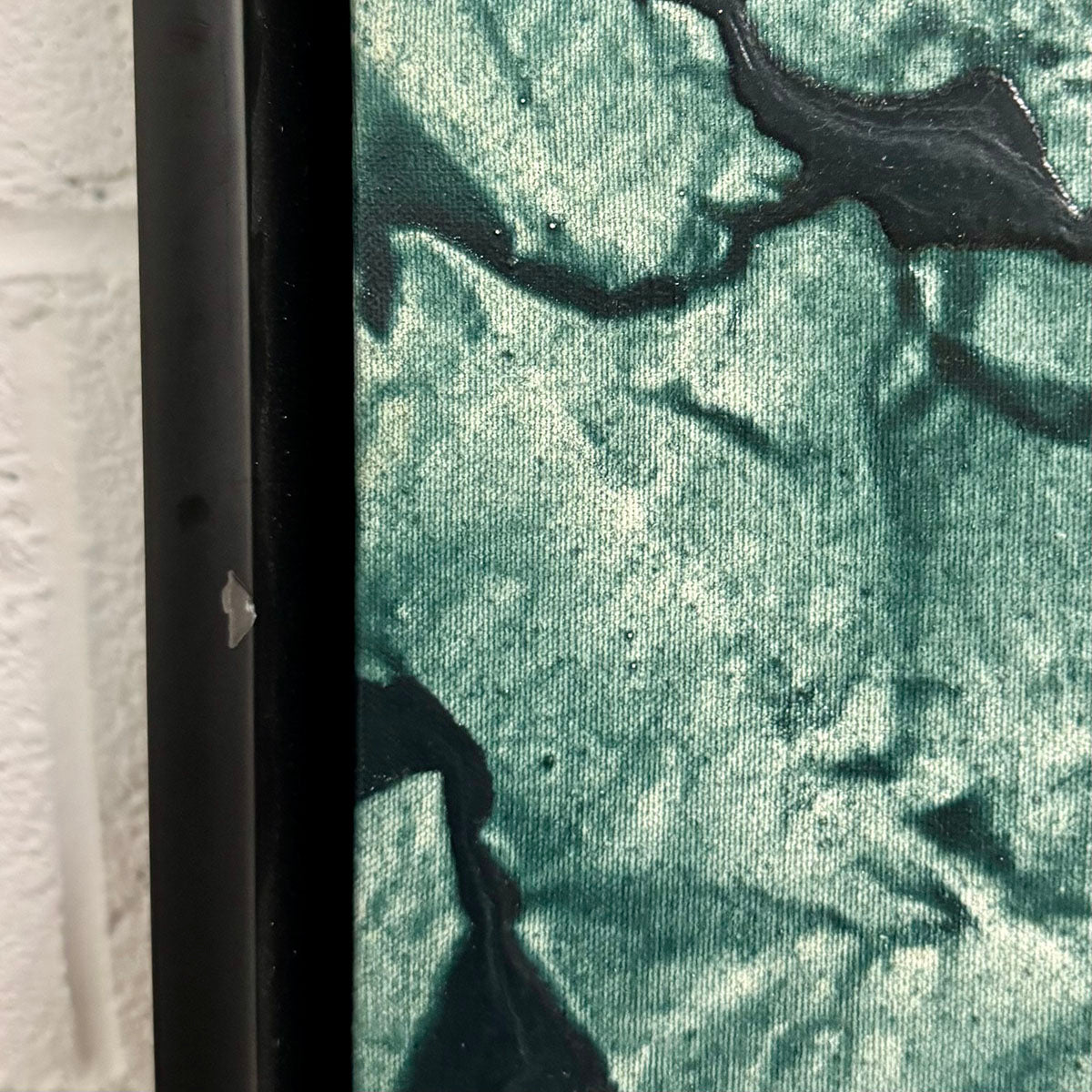 Large Framed Abstract Painting "After The Freeze"