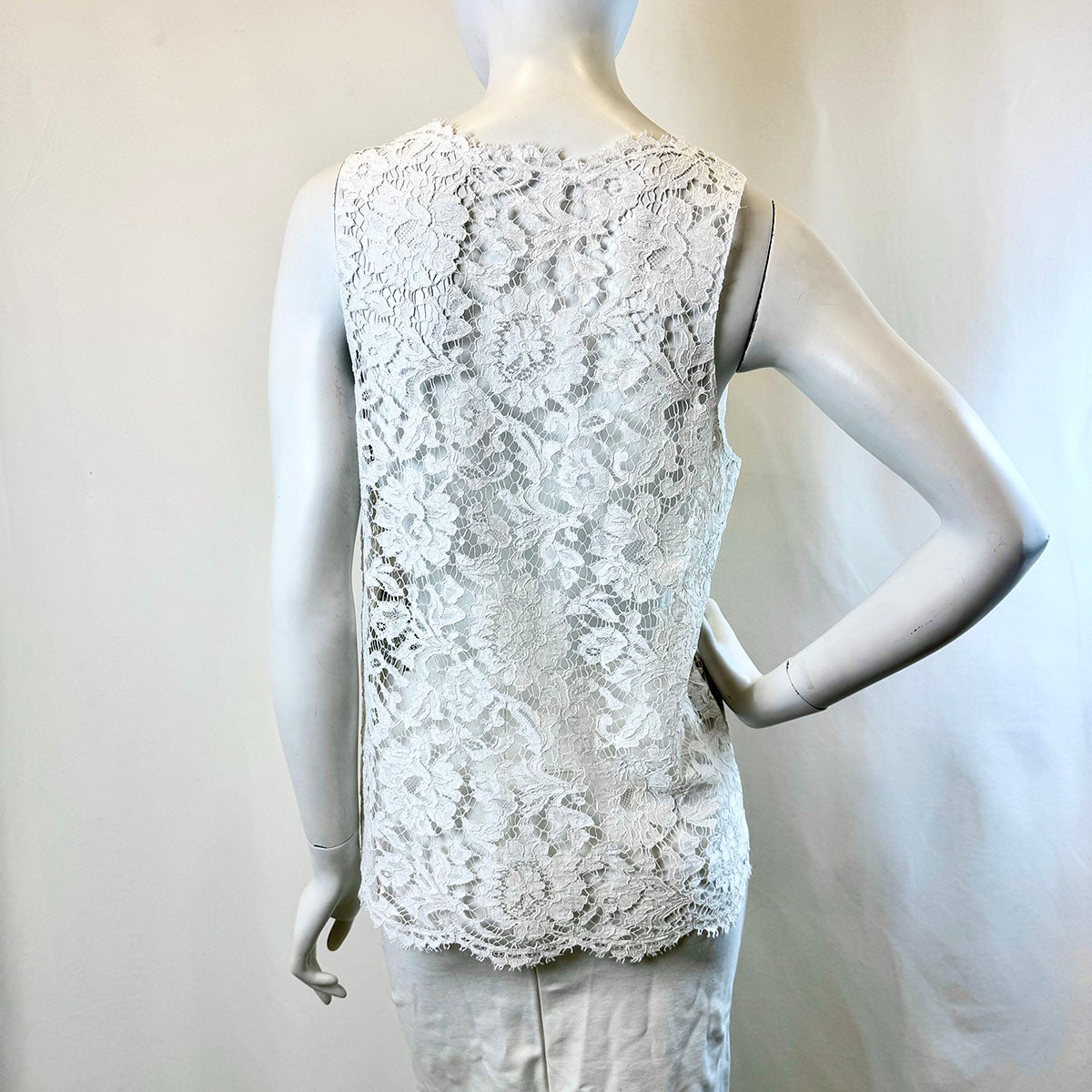 New Valentino Sleeveless Lace Blouse