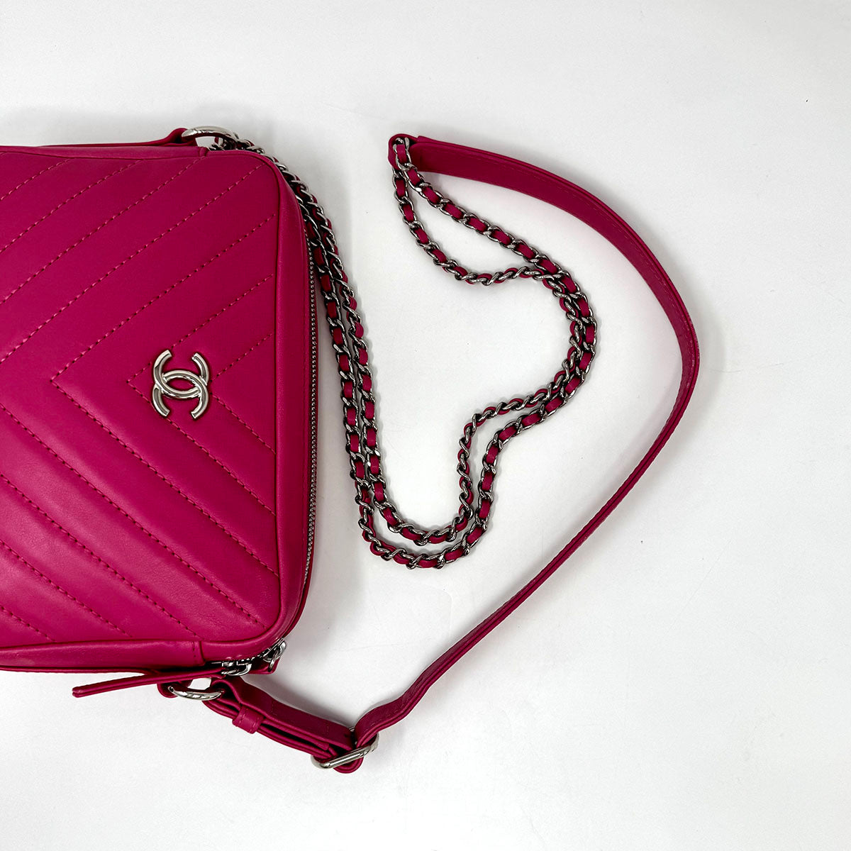 Chanel Chevron Quilted Camera Bag