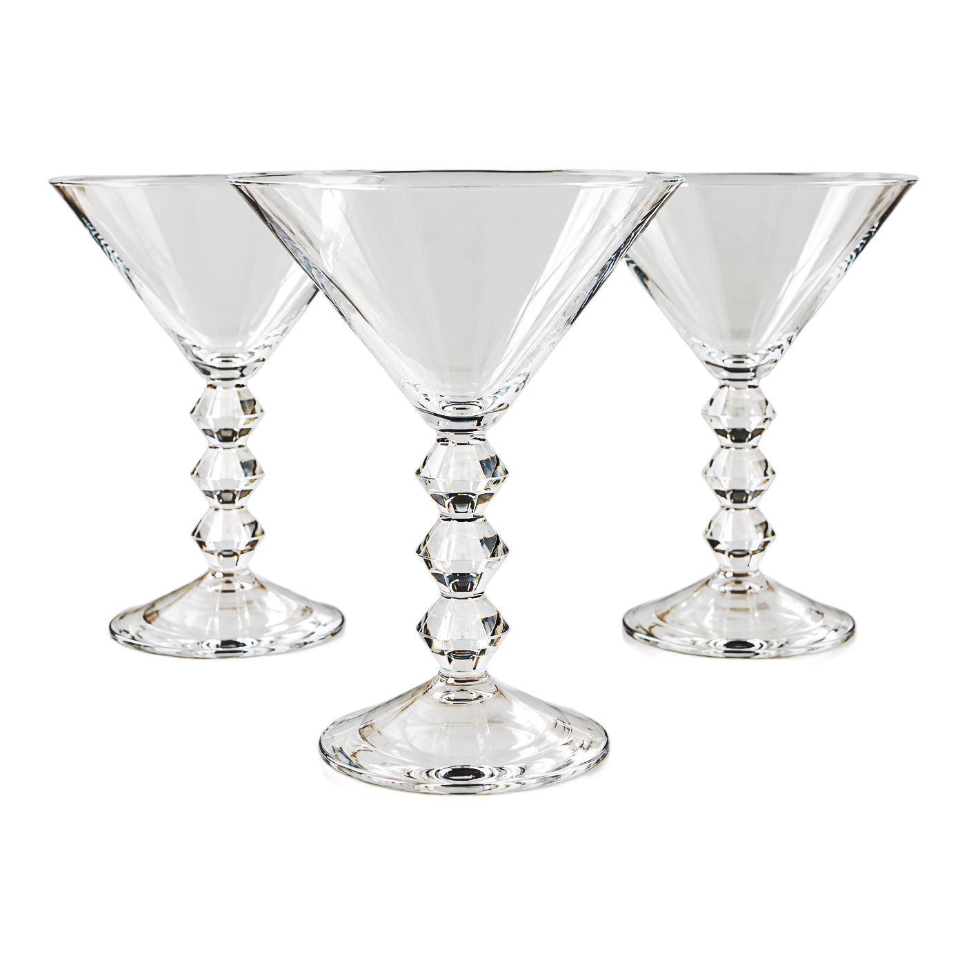 Set of 3, Baccarat Vega Martini Glasses