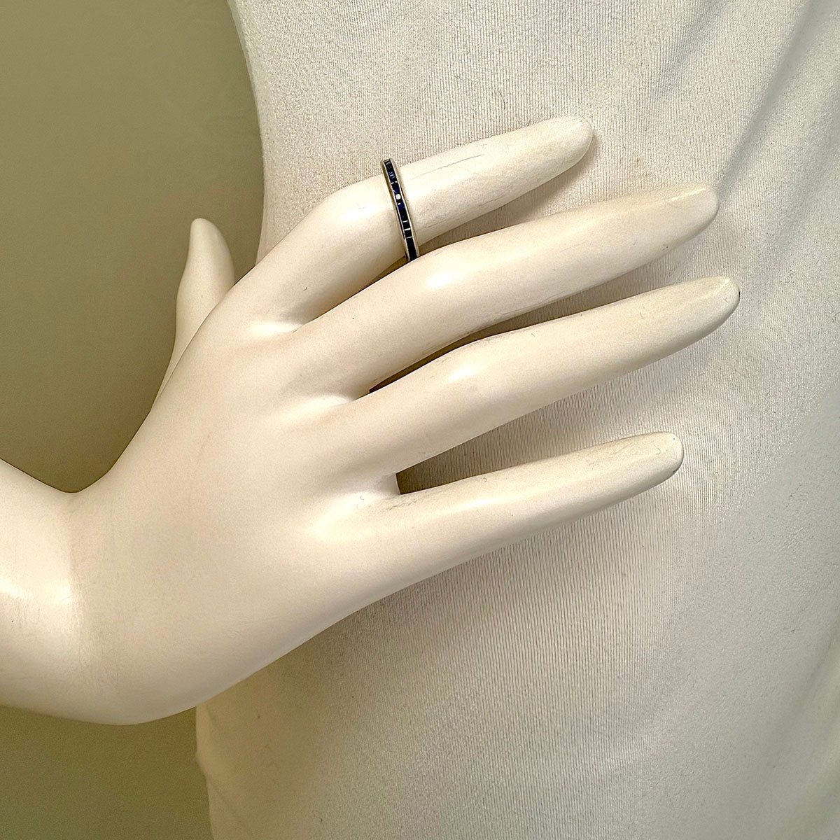Platinum Ring with 39 Sapphires